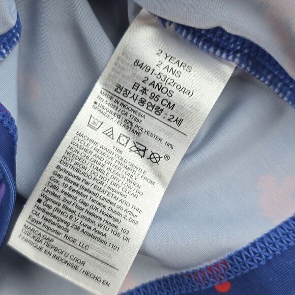 Gap Disney‎ Baby Mickey Mouse Swimsuit Set Blue Multi Toddler Size 2T - Picture 6 of 7